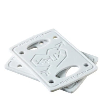 Krux Skateboard Risers Risers White 1/8" Pair