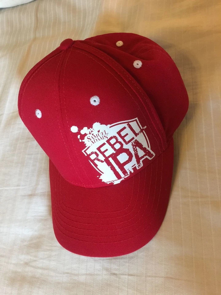 NUEVO Samuel Adams Rebel IPA Gorra/Gorra Ajustable Snapback~ 100% Algodón~ Rojo  Foto 1 de 1