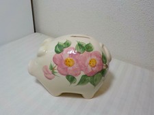 VINTAGE FRANCISCAN DESERT ROSE PIGGY BANK WITH STOPPER