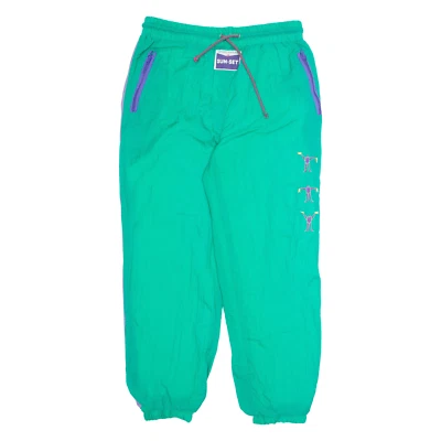 SUN-SET Mens Track Pants Green Tapered M W32 L27 - Image 1 of 4