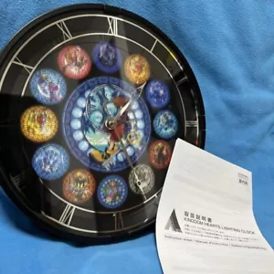 Disney Kingdom Hearts Orologio Illuminazione Orologio da Parete Quarzo Square Enix Usato 198 - Foto 1 di 4