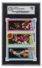 Larry Bird Julius Erving Magic Johnson 1980-81 Topps #6 Rookie Card SGC 84