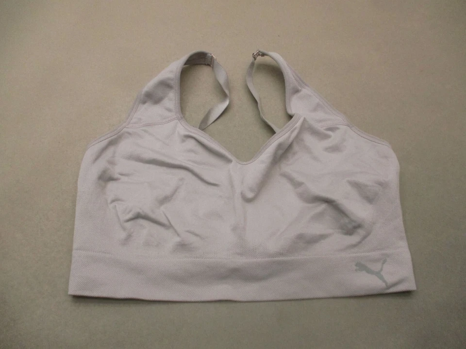 Sutiã esportivo feminino PUMA tamanho XL roxo sem forro sem fio puxar costas corrida 9S - Imagem 1 de 4