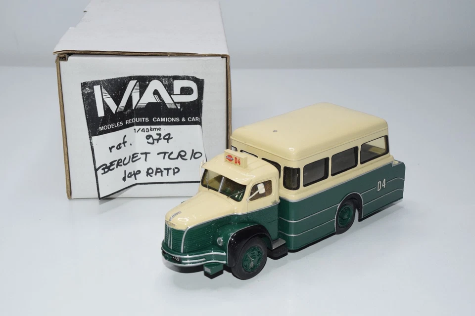 B26 1:43 MAP KIT 974 BERLIET TLR 10 TLR10 DAP RATP BUS COACH NMIB VERY RARE ! - Photo 1/4