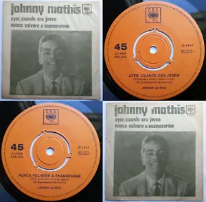 JOHNNY MATHIS YESTERDAY WHEN I WAS YOUNG 1969 UNIQ CVR! UNIQ CHILEAN PRESS ONLY! - Picture 1 of 11