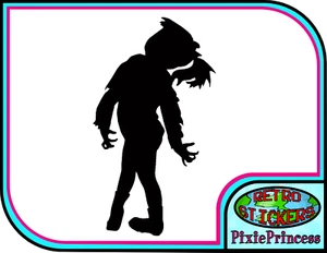 Zombie Girl Child Walking Dead O Vinyl Sticker Horror Wall Window Decal - Picture 1 of 20