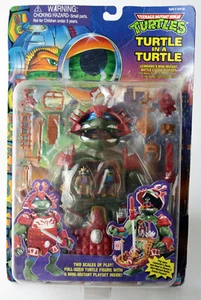 1995 NINJA TURTLES TURTLE IN A TURTLE LEONARDO'S MINI MUTANT BATTLE CASTLE SET ! - Picture 1 of 12