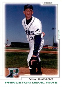 2002 Princeton Devil Rays Grandstand #5 Nick DeBarr Pleasanton California Card
