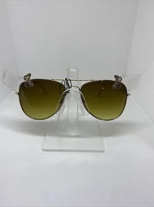 Kids Girls Fun Cute Fashion Sunglasses Gold Butterfly Classic Aviator Yellow NWT - Picture 1 of 7