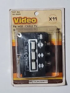Interruptor selector de TV POR CABLE, TV, VCR GC ELECTRONICS NUEVO SELLADO VINTAGE - Imagen 1 de 5