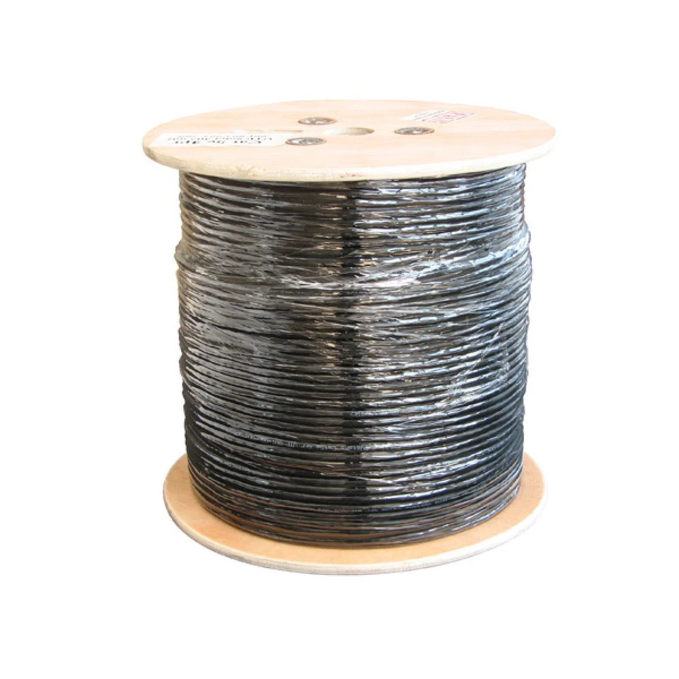 Cat5e External Ethernet Cable Black UTP PE 100% Solid COPPER Network 1m-305m LOT - Image 1 of 1