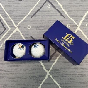 NIB* Tokyo Disneysea 15Th Anniversary Golf Ball 2 pcs - Picture 1 of 3