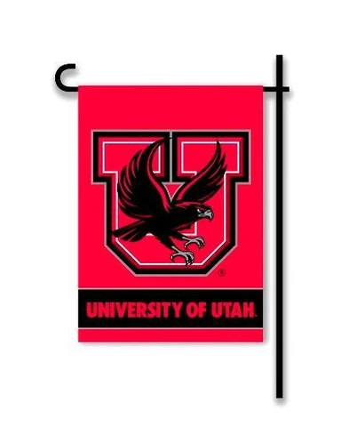 UTAH UTES 2 SIDED GARDEN FLAG WITH THE RED-TAILED HAWK Cover