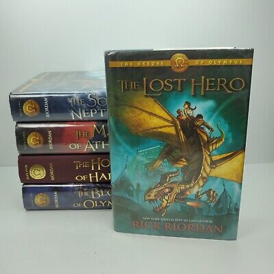 Heroes Of Olympus Complete Series 1-5 Set HC Books By Rick Riordan Lot  Ex Lib • 34.95€