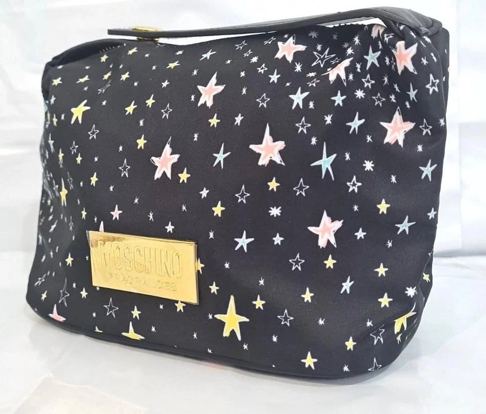 Moschino  Fragrances Toiletry Bag Makeup Black Stars Zipper Handle for Women - Image 1 of 1