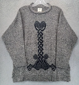 Turnip House Sweater Womens Medium Gray Northern Ireland Celtic Swirl - Picture 1 of 12