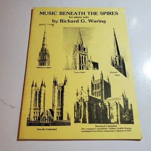 Music Beneath the Spires for Piano,Richard G.Waring,Paperback 1984, Signed,B190 - Picture 1 of 7