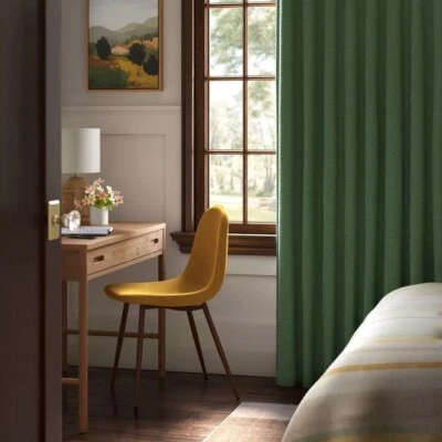 Threshold Green Matte Velvet Single Blackout Window Curtain Panel 50" x 84" NWOT - Image 1 of 4