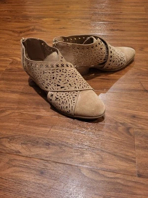 Taupe Suede Booties - Carlos - 8M - Image 1 of 4