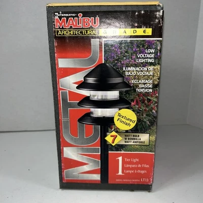 Intermatic Malibu LT13 Metal Low Voltage 7 Watt 3 Tier Landscaping Light New - Image 1 of 4