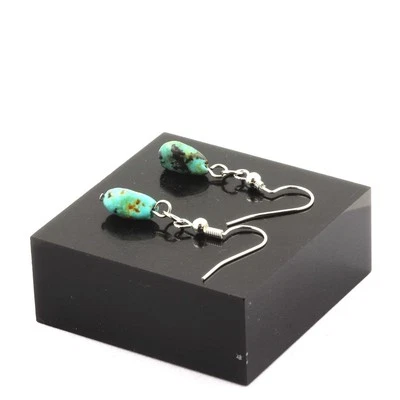 Steine Und Minéraux. Ohrringe 1 Perle Türkis Afrikanischer aus Afrika D - Bild 1 von 2