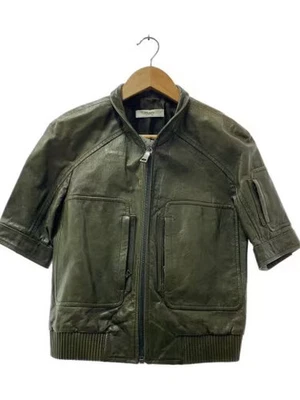 PRADA Leather Jacket/Blouson/Size 42/Leather/Green/Solid - Image 1 of 4