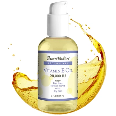 Best Of Nature Vitamin E Oil 28,000 IU Face Hair Hand Lip Skin Moisturizer - 2oz - Image 1 of 4