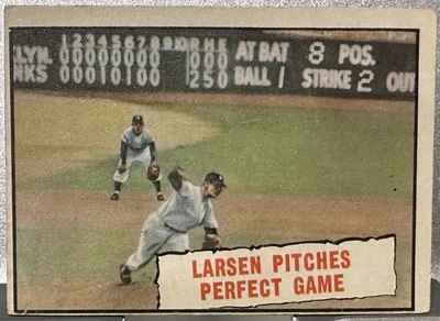 1961 Topps #402 Larsen Pitches Perfect Game - Image 1 of 2