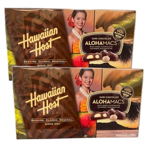 Hawaiian Host AlohaMacs DARK Chocolate Covered Macadamia Nut 5 oz x 2 Boxes NIB - Picture 1 of 1