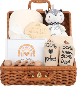 Omebel Baby Shower Gifts, New Born Baby Gifts for Girls Boys, 8PCS Baby Gifts... - Picture 1 of 12