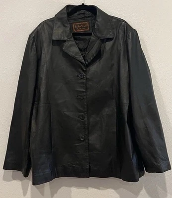 Leather World By Lucky Leather Classic Jacket Women’s 4x grunge punk goth rocker - Image 1 of 4