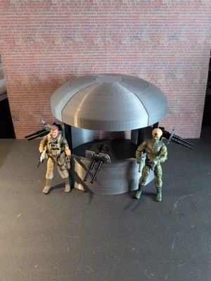 1/12 Scale 3D Printed Metal Dome Outpost for 6" Action Figures  - Image 1 of 4