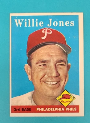1958 Topps #181 Willie Jones Philadelphia Phillies BASEBALL Card 9C - Image 1 of 2
