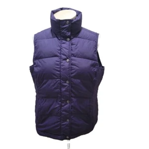 Land's End Purple Puffer Down Feather Vest Womens Size Medium 10/12 - Picture 1 of 10