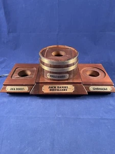 Jack Daniels wooden Glorifier- 4 Black/round Gentleman Jack/Single Barrel Bottle - Picture 1 of 12