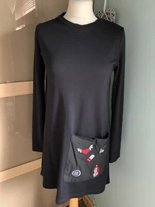 Zara Black Tunic Dress Pocket Detail Size S - Picture 1 of 7