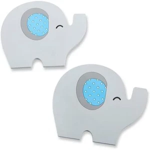 Baby Shower Little Peanut Coasters Elephant Blue Ears Party Favors 4.5" Set of 2 - Picture 1 of 1