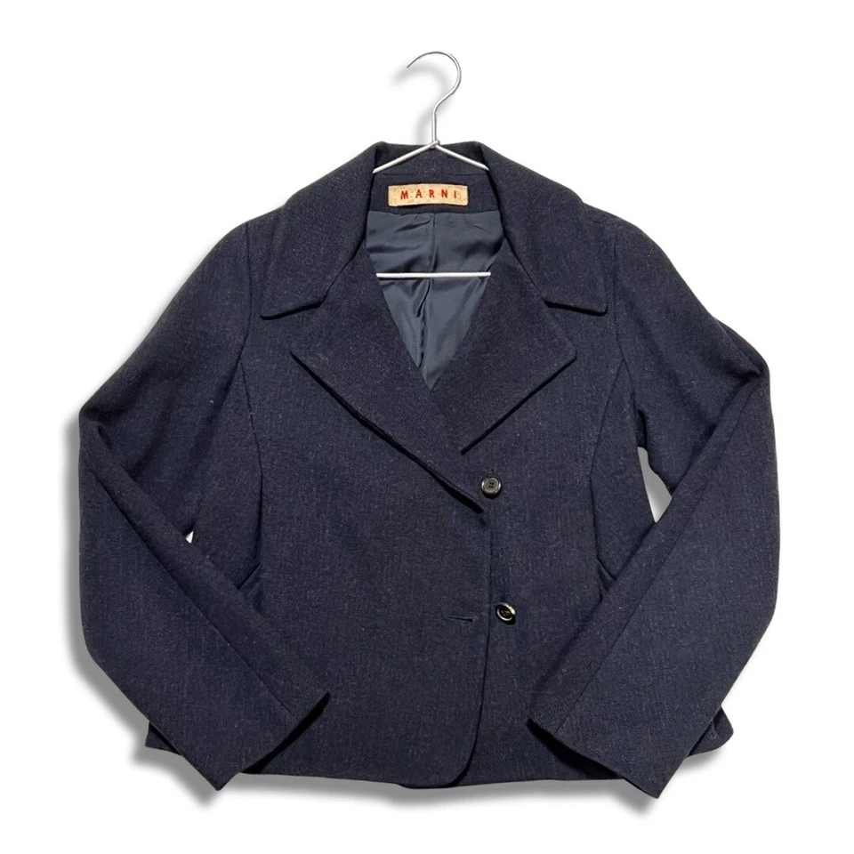 MARNI Women's Pea coat Single Breasted Jacket Navy size 40 - Image 1 of 4