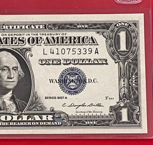 1957A  $1 Dollar Silver Certificate (Blue Seal) Block L-A , Uncirculated - Picture 1 of 3
