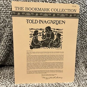 New Told In A Garden The Bookmark Collection Cross Stitch Pattern Booklet Amish - Picture 1 of 4