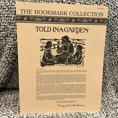New Told In A Garden The Bookmark Collection Cross Stitch Pattern Booklet Amish - Image 1 of 4