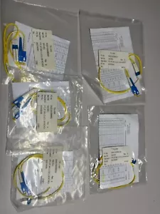 Lot of 5 - Corning OS2 Single-Mode LC to SC Duplex Fiber Patch Cables, 24 inches - Picture 1 of 4
