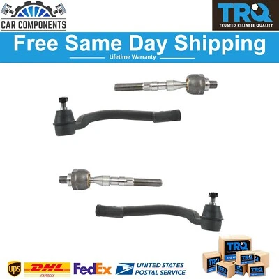 TRQ Front Inner & Outer Tie Rod End Kit Set For 2010-17 Hyundai Tucson - Image 1 of 4