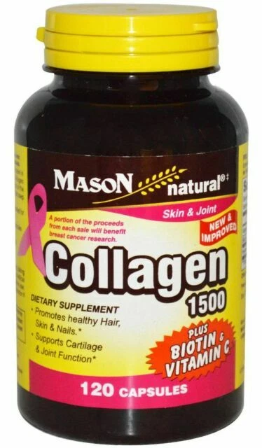 Mason Natural Collagen Vitamin C 1500mg Capsules - 120 Counr