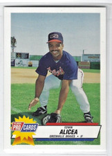 1993 Greenville Braves (Class AA-Atlanta Braves) Edwin Alicea
