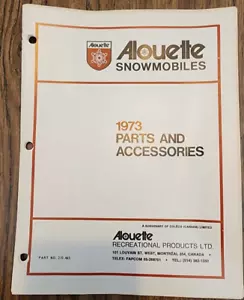 Original 1973 Alouette Moto de Nieve Piezas y Accesorios Manual De Colección 40 Páginas - Imagen 1 de 7
