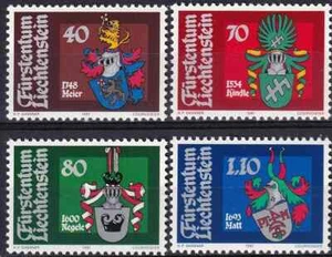 Liechtenstein 1981 Yvert 707/10 Shields MNH VF - Picture 1 of 1