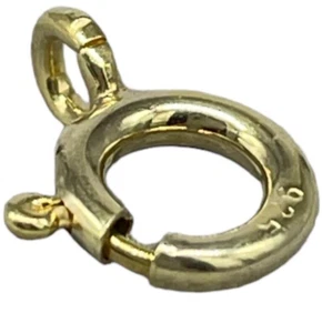 Chiusura gancio moschettone occhiello argento 925 dorato per bracciali o collane - Foto 1 di 6
