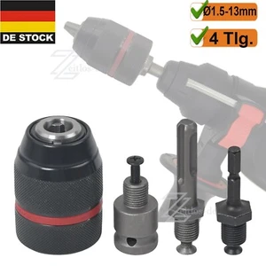 4in1 Profi Schnellspann Bohrfutter SDS Plus Adapter für Bohrmaschine Ø1.5-13mm - Bild 1 von 23