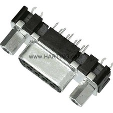 Harting Connettore femmina SUB-D 180 ° Poli: 37 A saldare 1 pz. C 09 66 451 6513